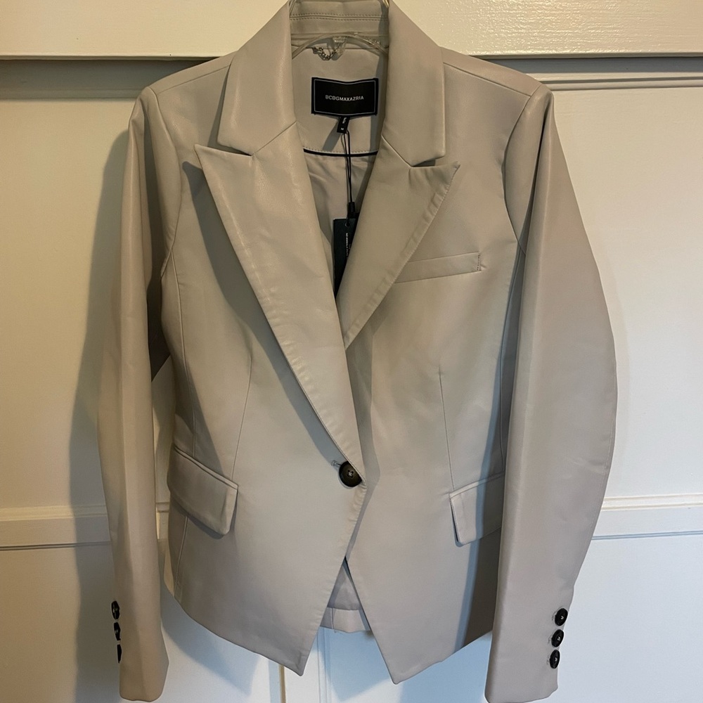 BCBGMaxAzria Leather Blazer